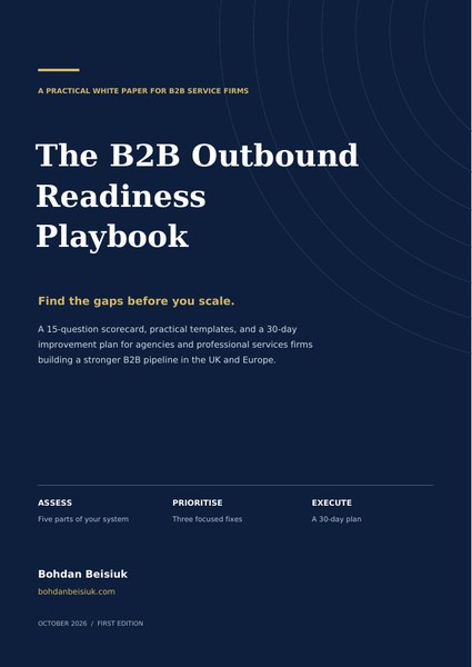 Cover of The B2B Outbound Readiness Playbook by Bohdan Beisiuk